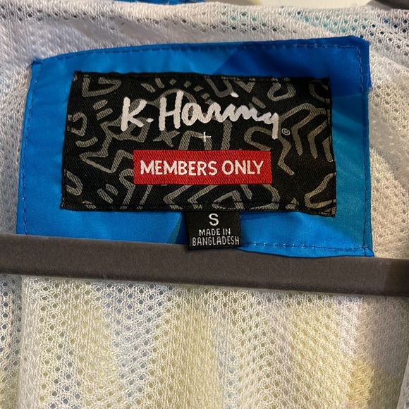 NWT Keith Haring x Members Only 1/4 ZIP Hooded Windbreaker jacket Tokyo Pop Camo - Picture 13 of 16